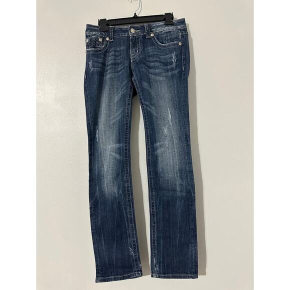 Miss Me Denim - Miss Me Women's Straight Denim Flap Pockets sz 28